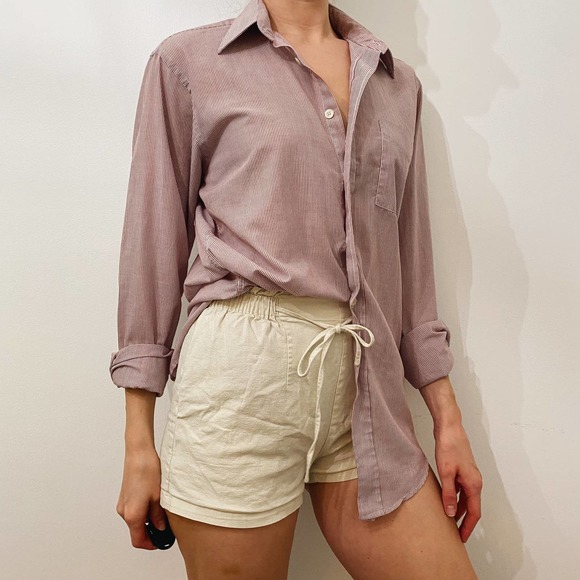 VTG Christian Dior Mauve Striped Button Down - Picture 6 of 10